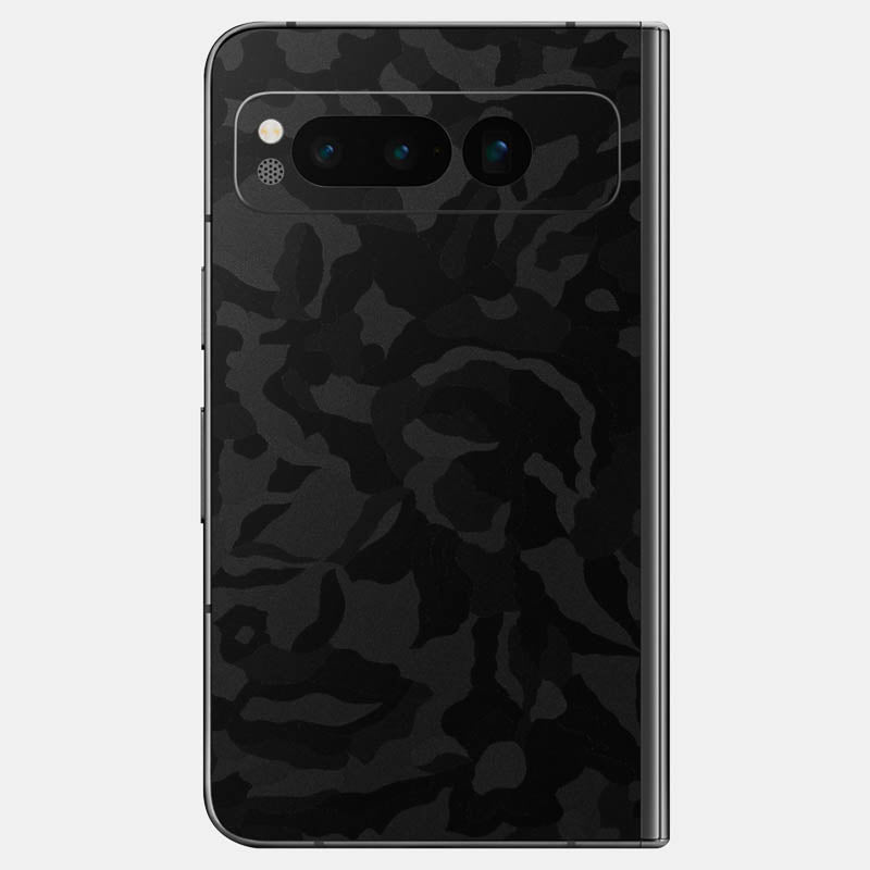 Black Camo Glass Back