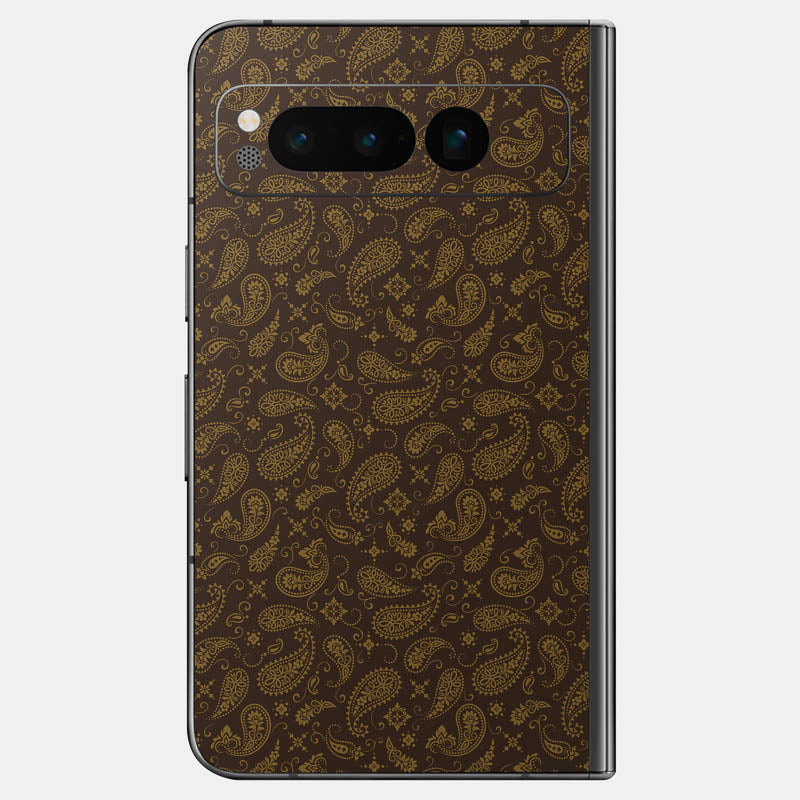 Brown Paisley Glass Back