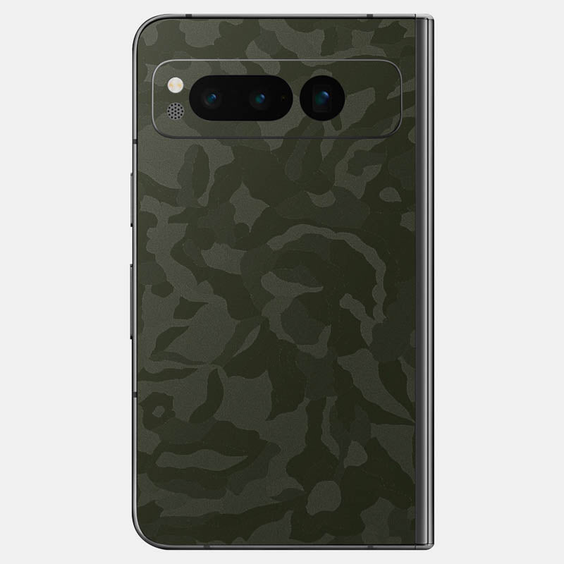 Green Camo Glass Back