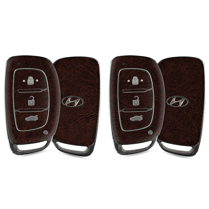 Brown Leather Key-1 + Key-2