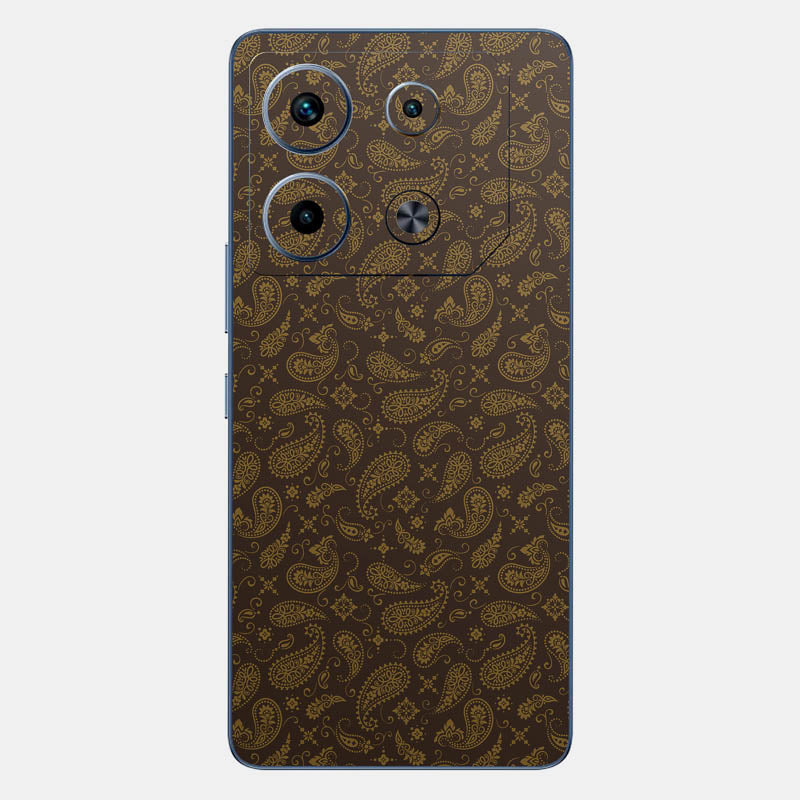 Brown Paisley Glass Back