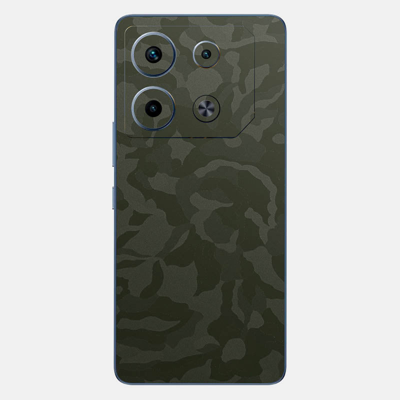 Green Camo Glass Back