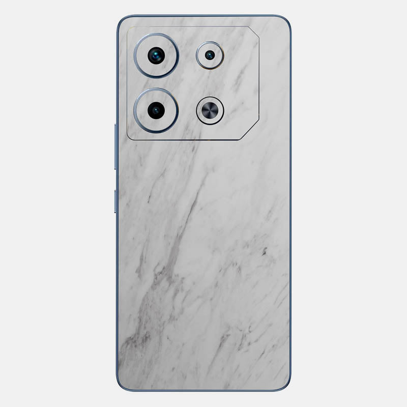 White Marble Glass Back