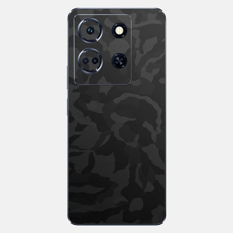 Black Camo Glass Back