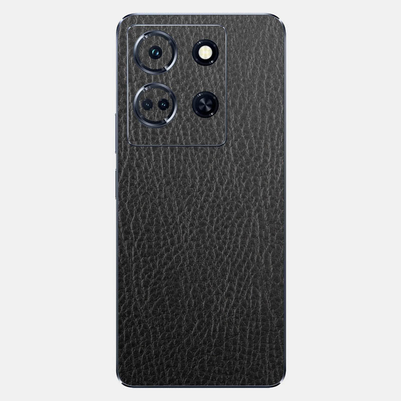 Black Leather Glass Back