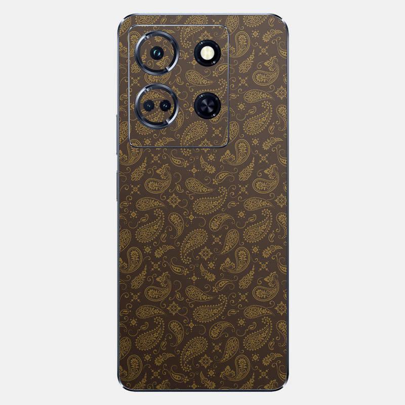 Brown Paisley Glass Back