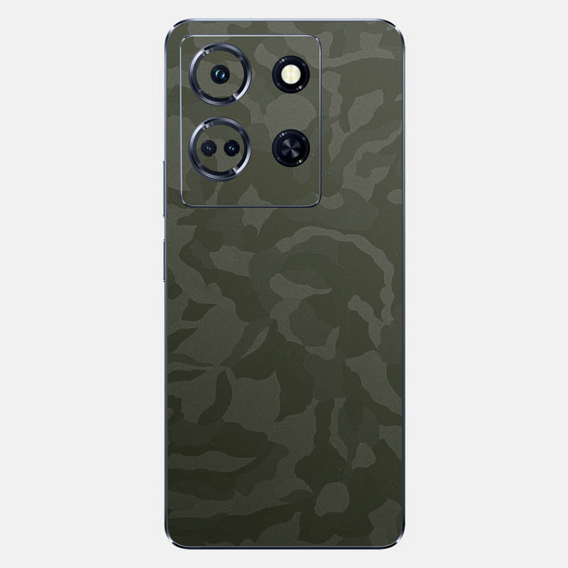 Green Camo Glass Back