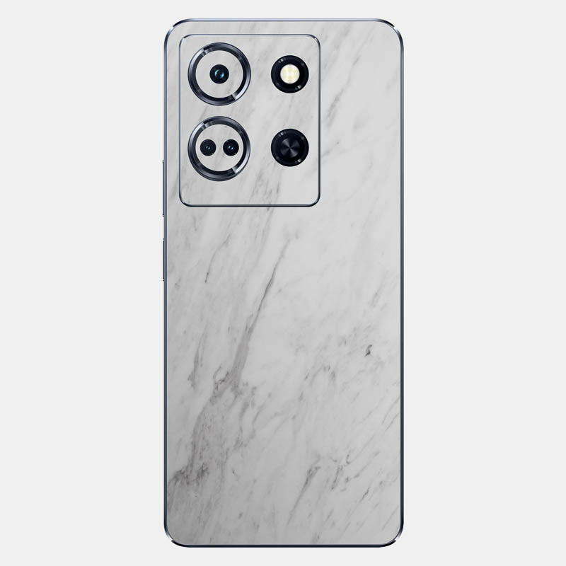 White Marble Glass Back