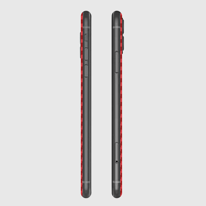 Carbon Fibre Red Glass Back