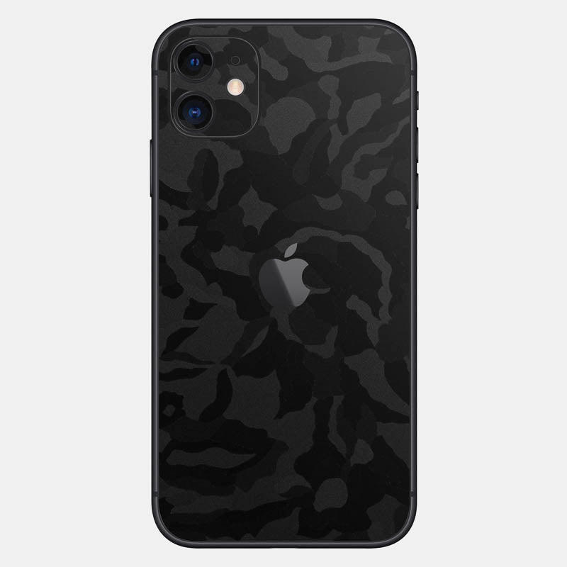 Black Camo Glass Back