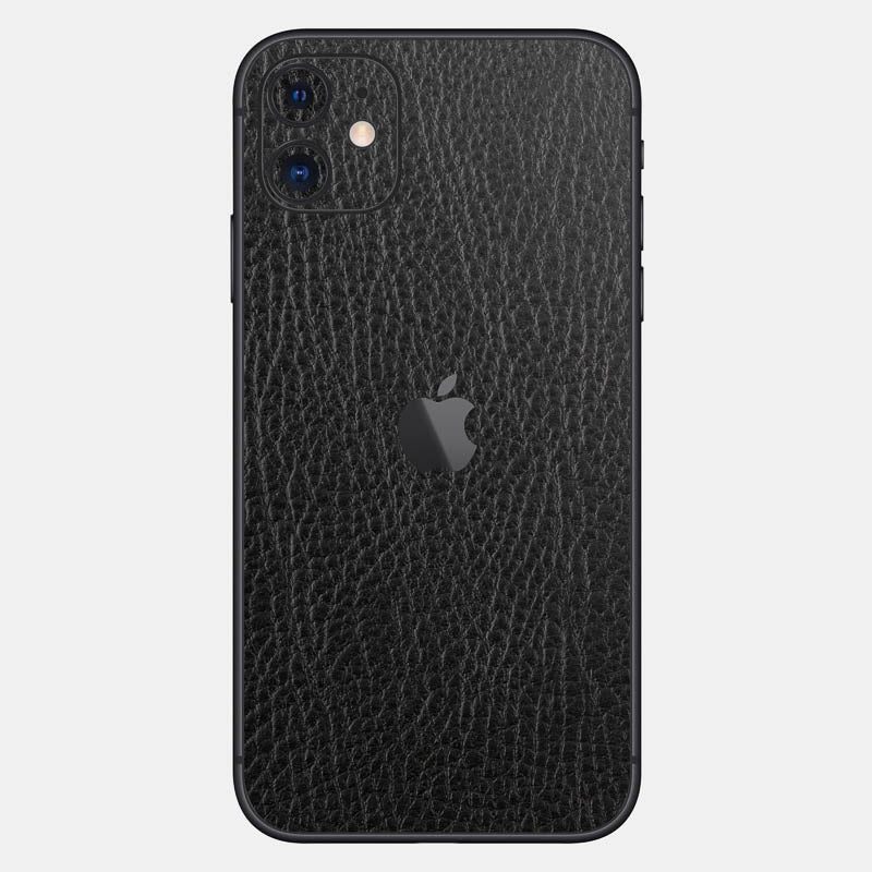 Black Leather Glass Back