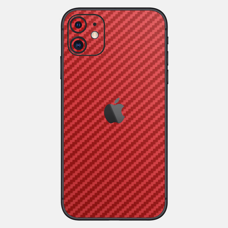 Carbon Fibre Red Glass Back