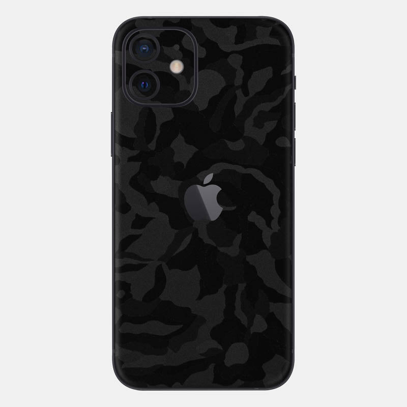 Black Camo Glass Back