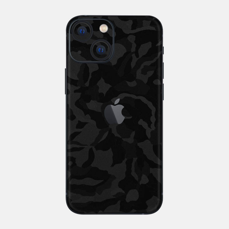 Black Camo Glass Back