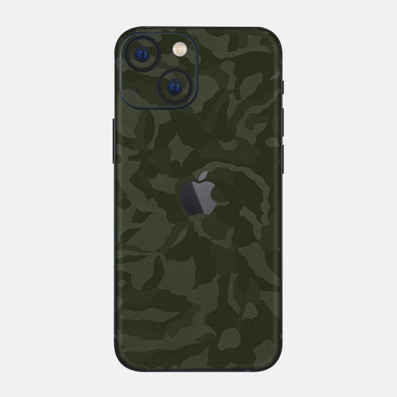 Green Camo Glass Back