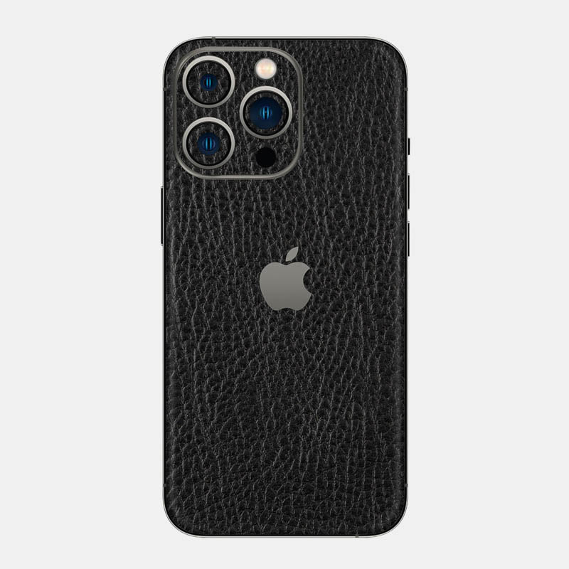 Black Leather Glass Back