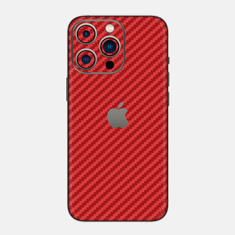 Carbon Fibre Red Glass Back