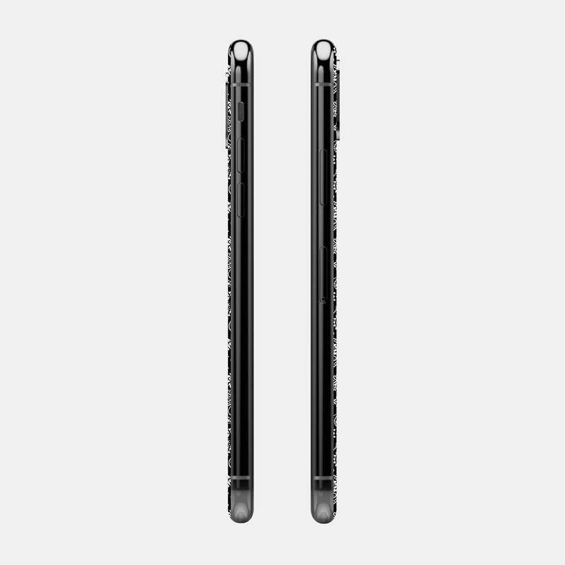 Black Paisley Glass Back