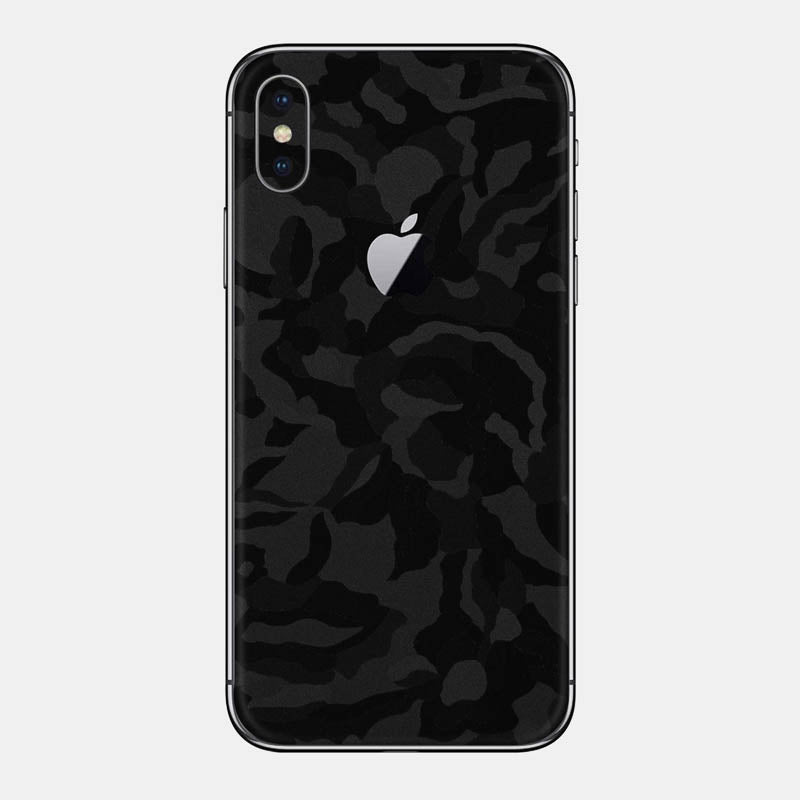 Black Camo Glass Back