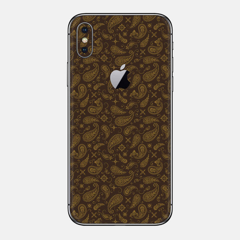 Brown Paisley Glass Back