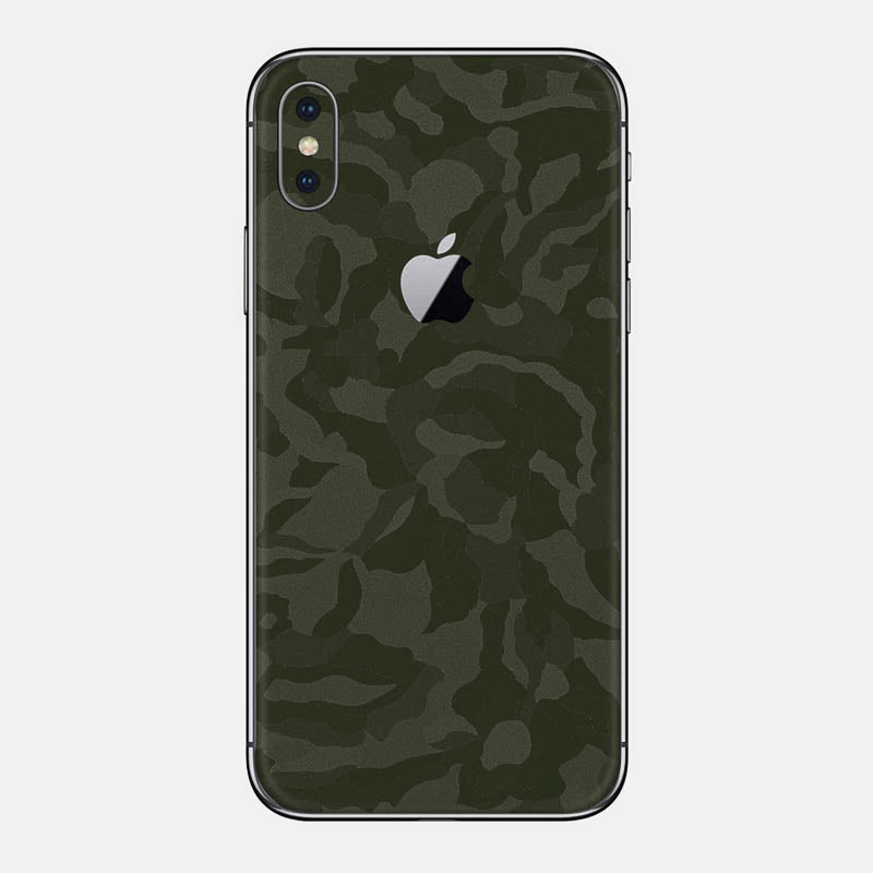 Green Camo Glass Back