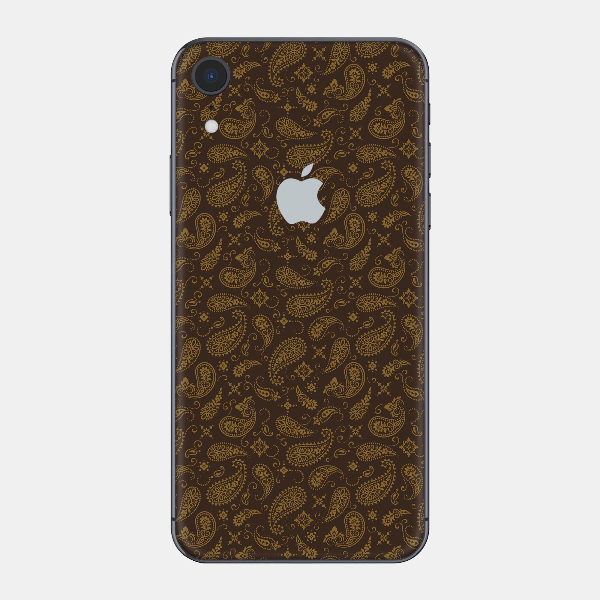 Brown Paisley Glass Back