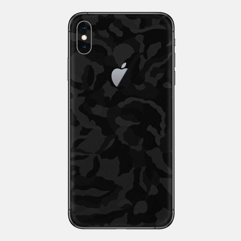 Black Camo Glass Back