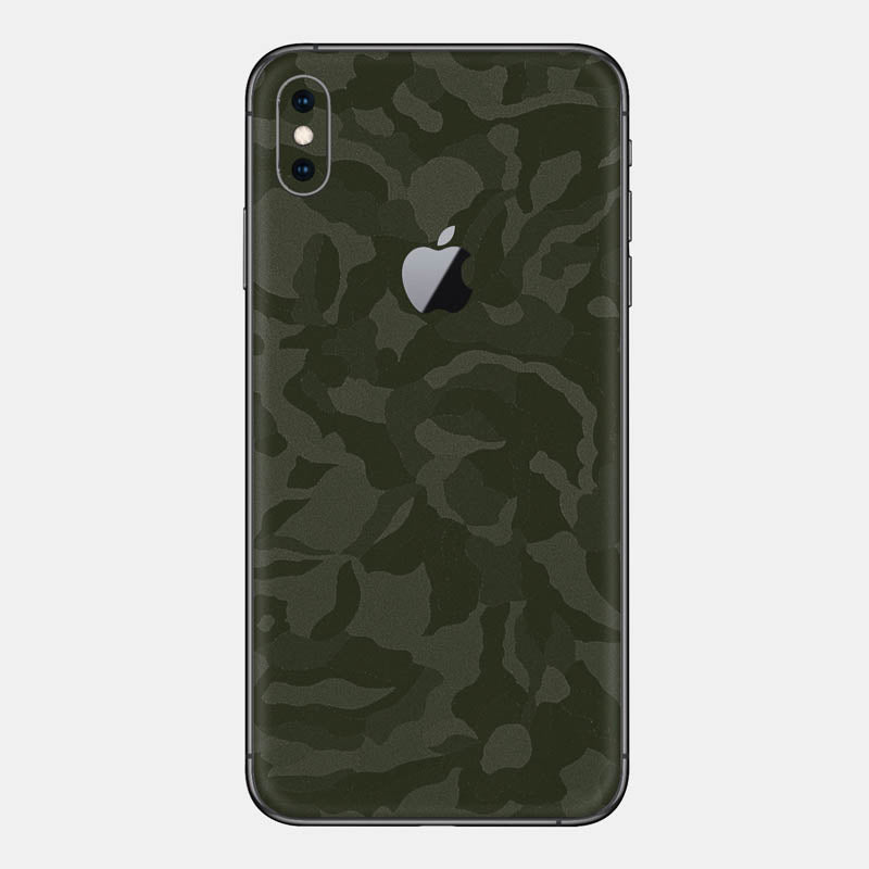 Green Camo Glass Back