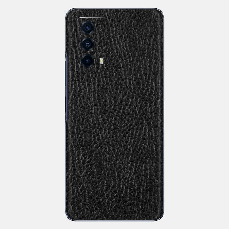 Black Leather Glass Back