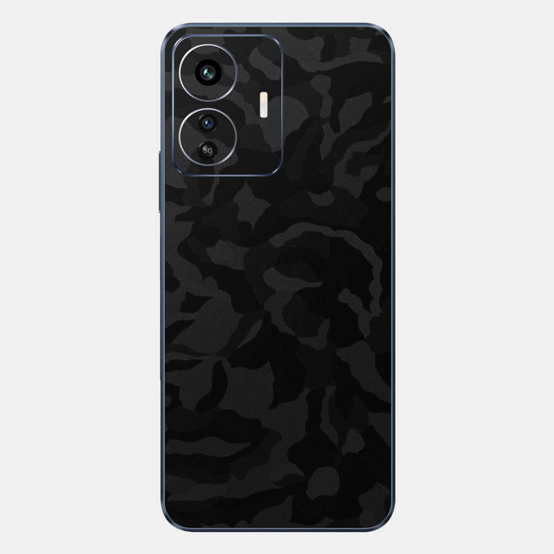 Black Camo Glass Back