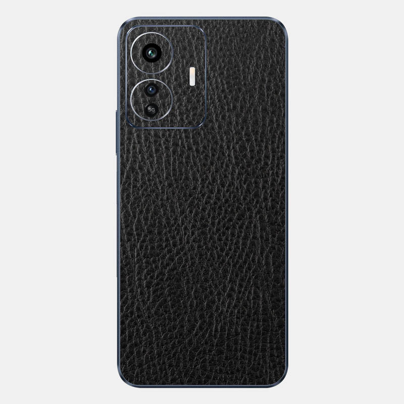 Black Leather Glass Back