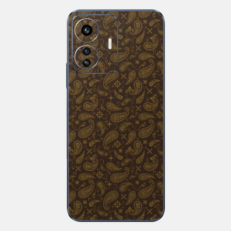 Brown Paisley Glass Back