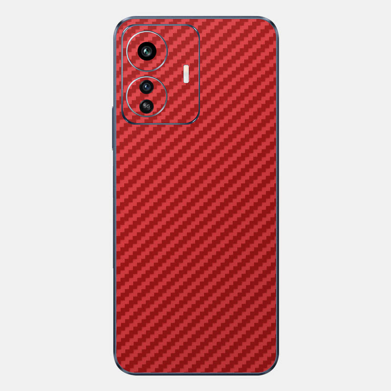 Carbon Fibre Red Glass Back