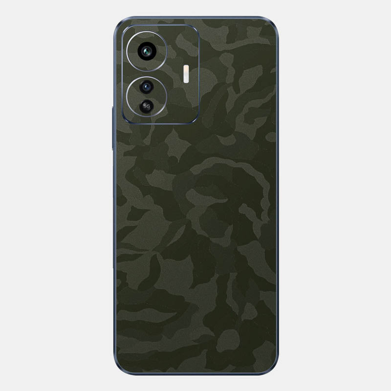 Green Camo Glass Back