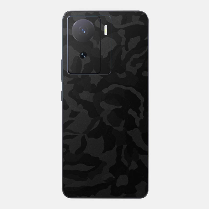 Black Camo Glass Back