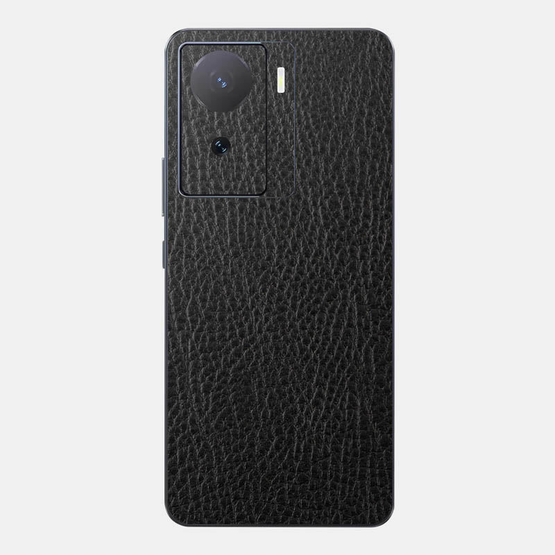 Black Leather Glass Back