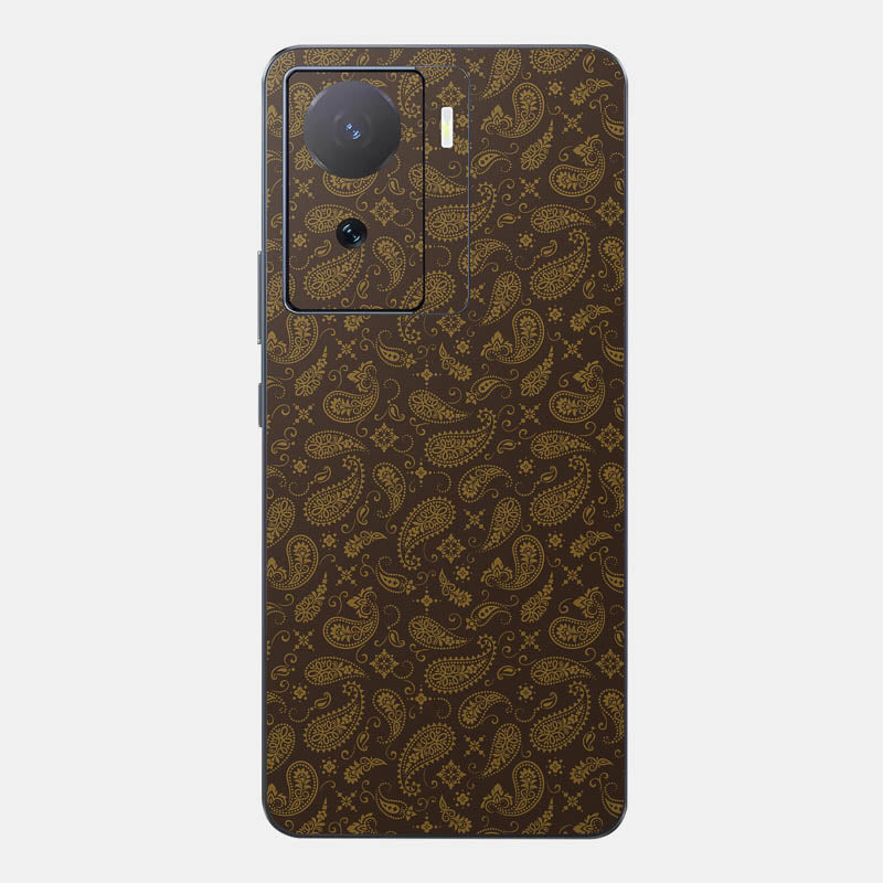 Brown Paisley Glass Back