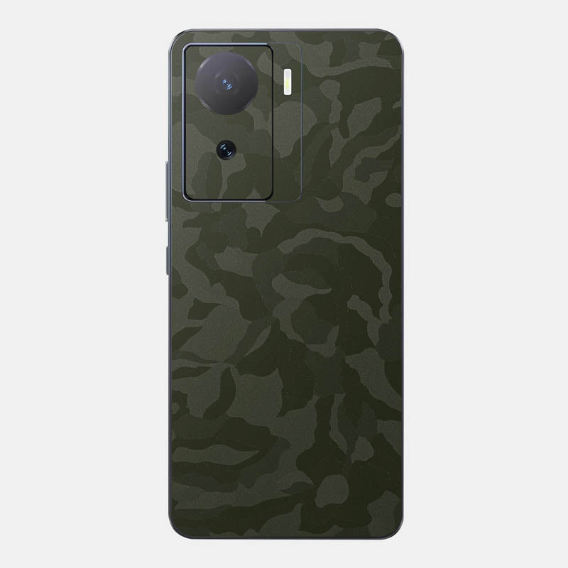 Green Camo Glass Back