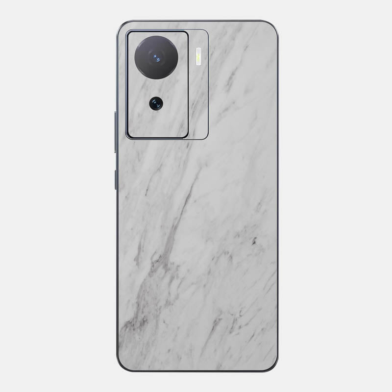 White Marble Glass Back