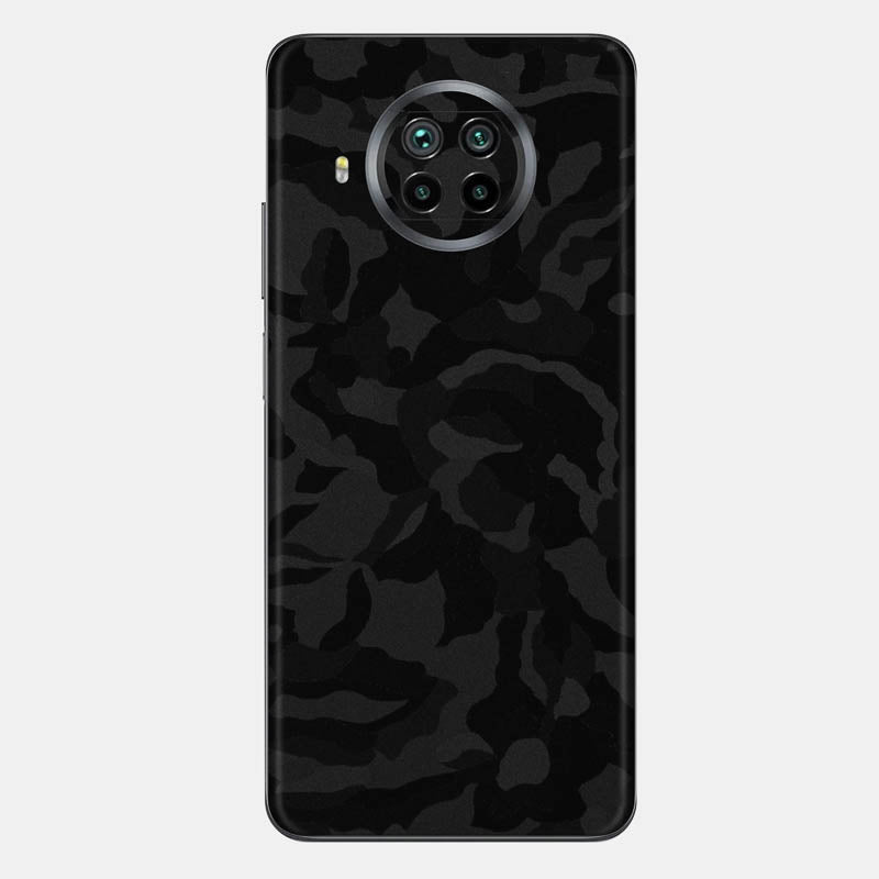 Black Camo Glass Back