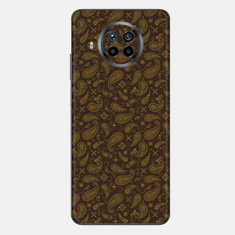 Brown Paisley Glass Back