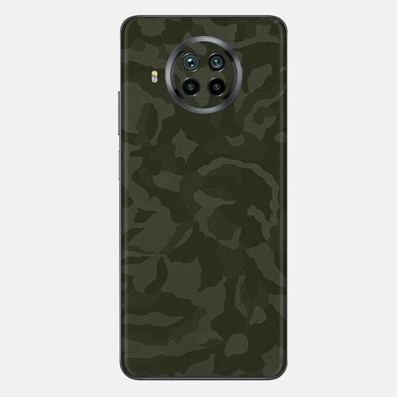 Green Camo Glass Back