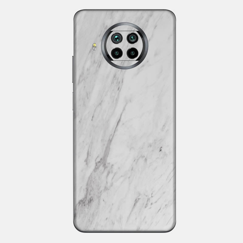 White Marble Glass Back