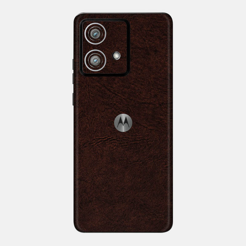 Brown Leather Glass Back