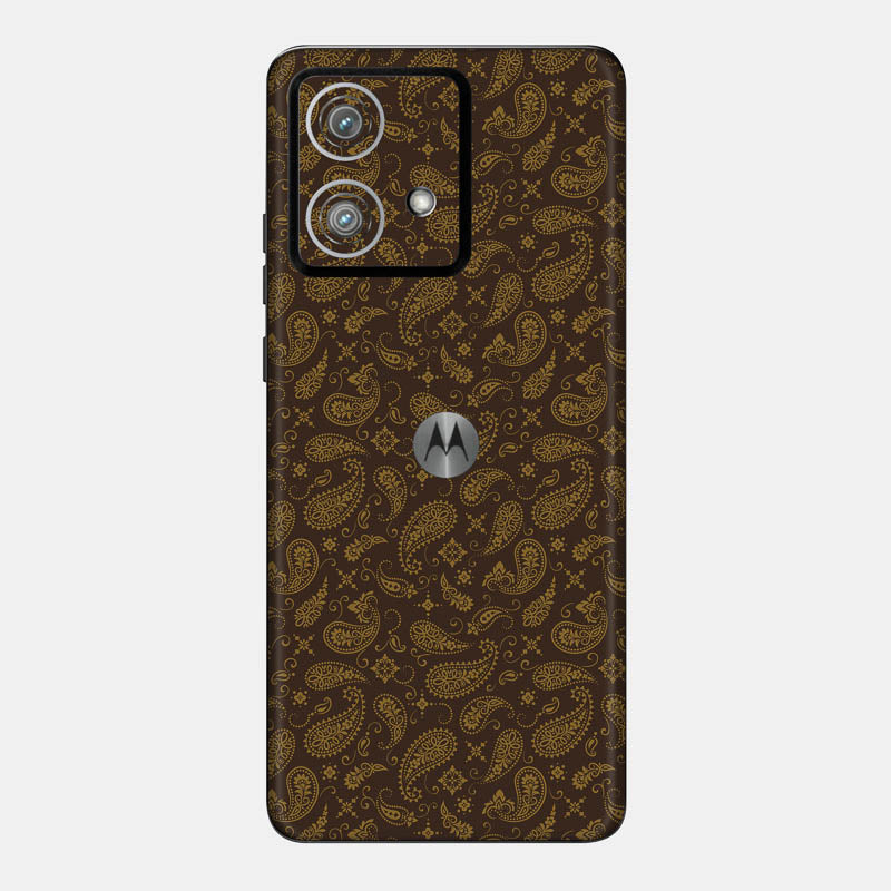 Brown Paisley Glass Back