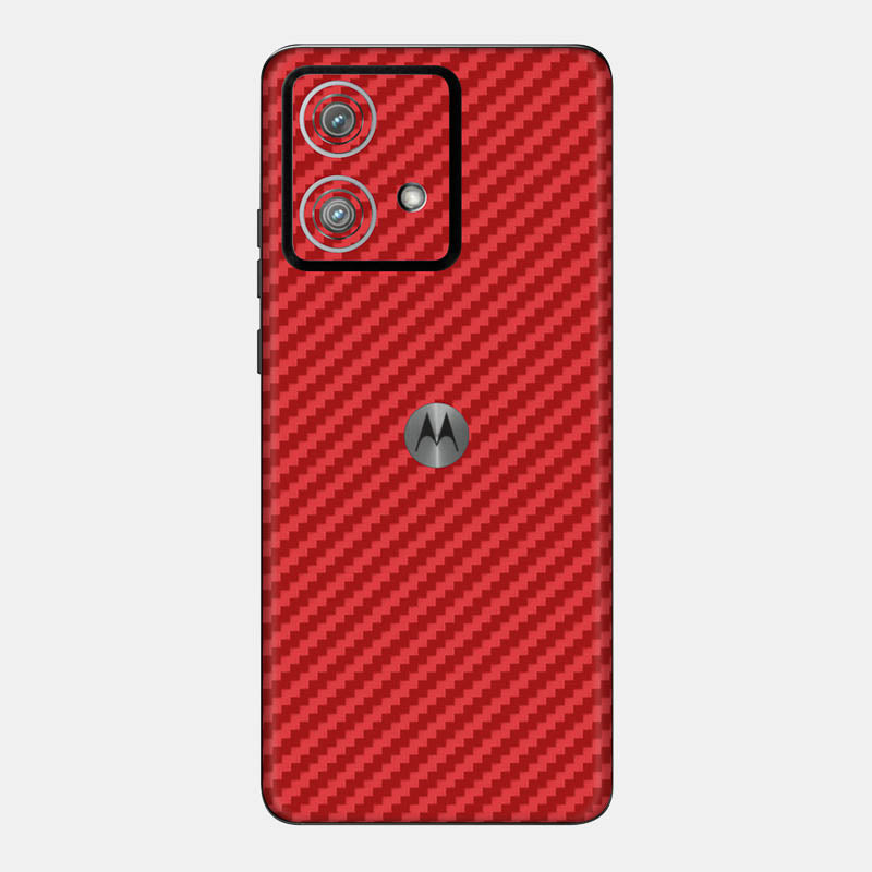 Carbon Fibre Red Glass Back