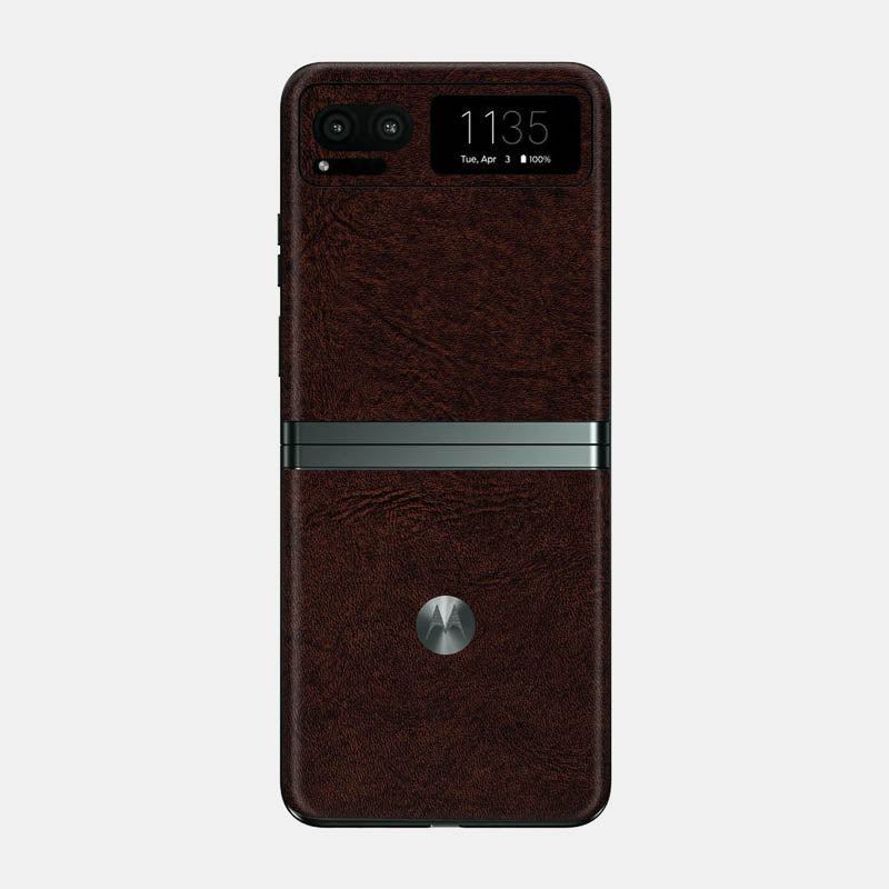 Brown Leather Glass Back