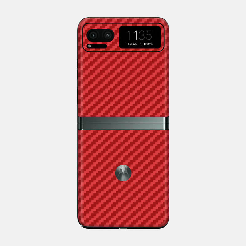 Carbon Fibre Red Glass Back