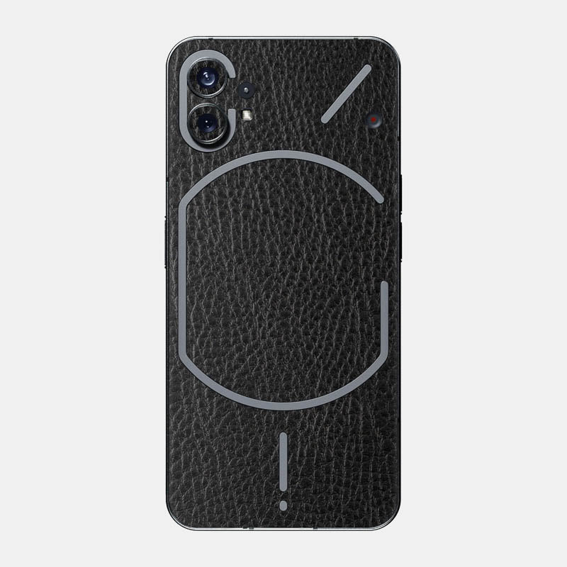 Black Leather Glass Back