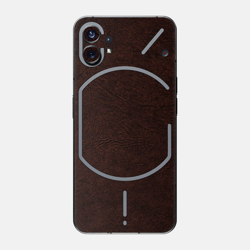 Brown Leather Glass Back